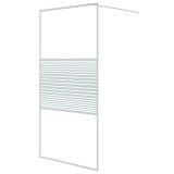 Cumpara ieftin Perete de dus walk-in, alb, 100x195 cm, sticla ESG transparenta