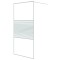 Perete de dus walk-in, alb, 100x195 cm, sticla ESG transparenta