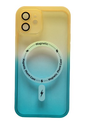 Huse silicon cu incarcare wireless pentru Iphone 12 Portocaliu foto