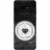 Husa silicon personalizata pentru Samsung Galaxy S10 Lite, Work Hard Play Hard