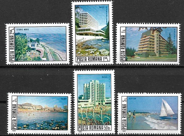 C4261 - Romania 1982 - Turism 6v neuzat,perfecta stare