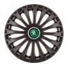Set 4 capace roti pentru Skoda Nou Verde, model Dino Black, R15, Autohelix MSA