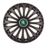 Cumpara ieftin Set 4 capace roti pentru Skoda Nou Verde, model Dino Black, R16, Autohelix MSA