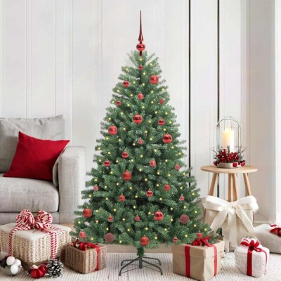 vidaXL Brad de Crăciun artificial cu ramuri articulare Verde 150 cm 3395478 foto