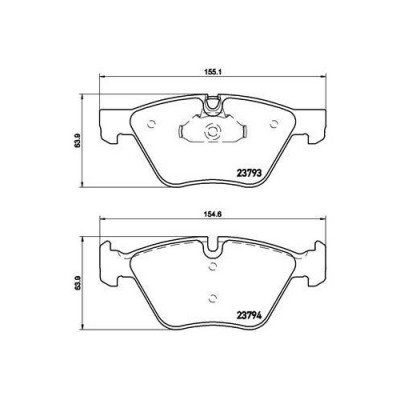 Placute frana BMW 5 (E60) 12.01-03.10, 5 Touring (E61) 03.04-12.10, X1 (E84) 03.09-06.15, Fata, BREMBO foto