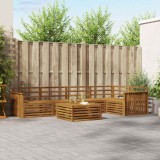 vidaXL Set de canapele de exterior 6 pcs natural Lemn Solid de Acacia 3373494