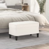 VidaXL Bancă, crem, 70x35x41 cm, piele ecologică