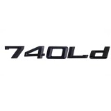 Emblema 740Ld spate portbagaj BMW, negru