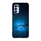 Husa compatibila cu Oppo A76 model Hello there blue vibes, Silicon, TPU, Viceversa, Transparent, Carcasa
