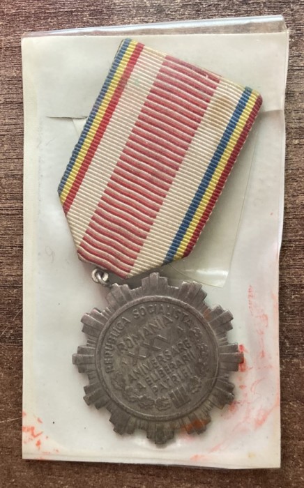 CC6 7 comunism RSR - decoratie - A 25-a aniversare a eliberarii patriei - 1944 - 1969