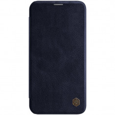 Husa pentru iPhone 12 mini - Nillkin QIN Leather Case - Blue foto