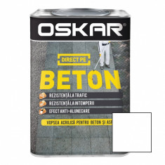 Oskar Vopsea Acrilica Direct Pe Beton Alb 0.75L 5011857 foto