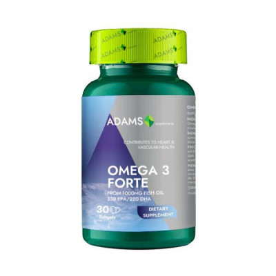 Omega 3 Forte 1000 miligrame 30 capsule Adams foto