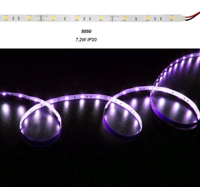 Banda LED 7.2W m 12V IP20 RGB Lumen Adeleq 05-080 RGB foto