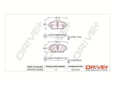 Dr!ve+ DP1010.10.0396 set placute frana,frana disc foto