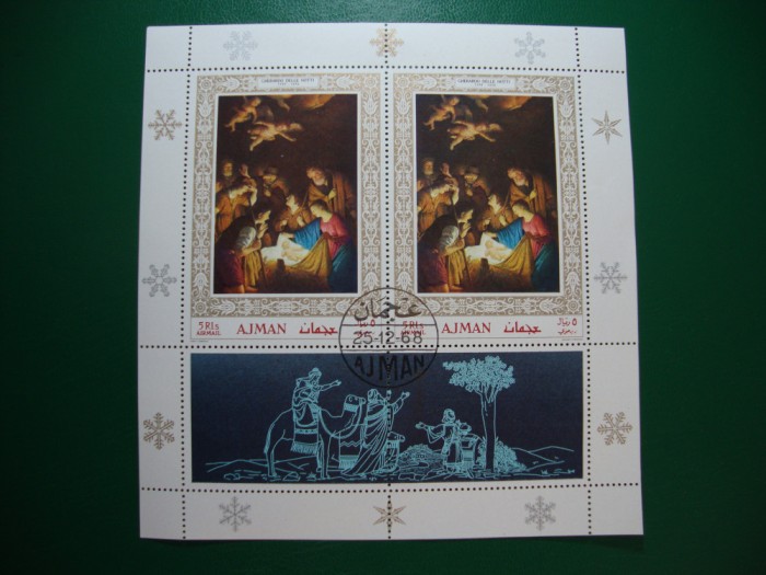 AJMAN 1968 BLOC RELIGIE