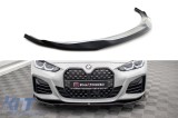 Spoiler Maxton Design versiunea 1 potrivit pentru bara M frontala pe BMW Seria 4 Gran Coupe G26 dupa 2021, lac negru Performance AutoTuning