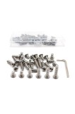 Set 30 Suruburi 1/4 Inch Otel Inoxidabil 304 Cu Cheie, Argintiu