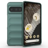 Husa pentru google pixel 8 pro, antisoc, margini cu striatii, design minimalist, green