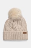 Barbour caciula culoarea bej, din tricot gros, LHA0555