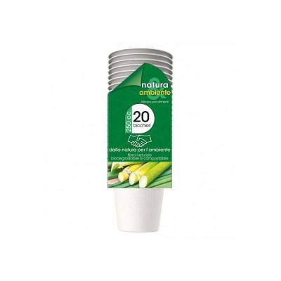 Set 20 pahare biodegradabile, 250 ml foto