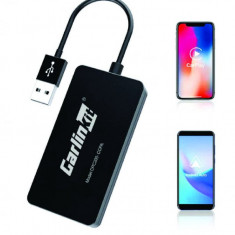 Adaptor USB wireless CarlinKit CPC200-CCPA Negru, WiFi 5G, Conectare prin cablu sau wireless, Kit auto integrat APK