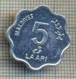 12221 MONEDA - MALDIVES - 5 LAARI (FAO) -ANUL 1990 -STAREA CARE SE VEDE