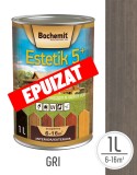 Cumpara ieftin Lazura lemn Bochemit Estetik Clasic 1L, gri, protectie UV