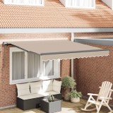 vidaXL Cortina Retractabilă Manual Bej 300 x 250 cm Poliester și oțel 3330055