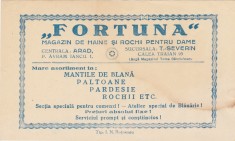 Fortuna Magazin de haine si rochii pentru dame Arad Turnu Severin ND(1938)