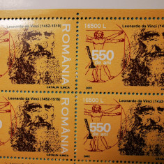 VOC 2002 LP 1580 ANIVERSARI-PERSONALITATI, bloc de 4, MNH