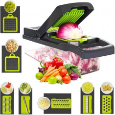 Razatoare multifunctionala manuala, Veggie Slicer, 16 accesorii incluse, lame