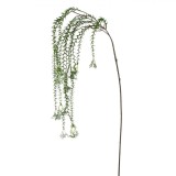 Ramură Artificială Decorativă, Flori Albe Suspendate 110cm, Verde