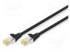 Patch cord RJ45 DIGITUS S/FTP Cat6a LSZH 10m negru