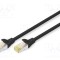 Patch cord RJ45 DIGITUS S/FTP Cat6a LSZH 10m negru