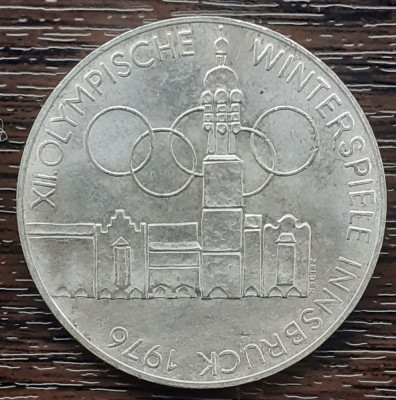 (A1005) MONEDA DIN ARGINT AUSTRIA-100 SCHILLING 1976,JOCURILE OLIMPICE INNSBRUCK foto