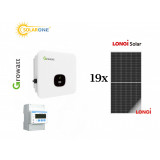 Kit sistem fotovoltaic trifazat 10 kW, invertor Growatt si 19 panouri Longi Solar 545W