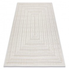 Covor SANTO SISAL 0999 geometric alb, 200x290 cm