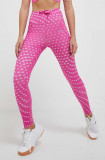 Adidas Performance leggins de alergare Run Essential culoarea roz, modelator