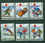 MALDIVE, SAPPORO - SERIE COMPLETĂ MNH, Nestampilat