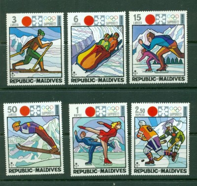 MALDIVE, SAPPORO - SERIE COMPLETĂ MNH foto