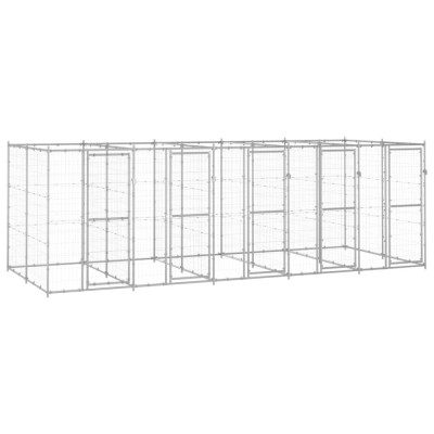 Padoc pentru c&amp;acirc;ini de exterior, 12,1 m&amp;sup2;, oțel galvanizat foto