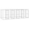 vidaXL Padoc pentru c&acirc;ini de exterior, 12,1 m&sup2;, oțel galvanizat 3082285