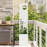 vidaXL Ghiveci de Grădină cu Panou Decorativ Alb 32 x 140 cm