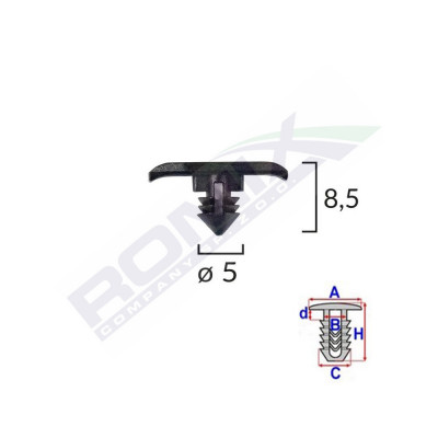 Clips Fixare Protectie Motor Si Usi Pentru Grup Vag- Negru Set 10 Buc 136428 10909-RMX foto