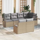 Cumpara ieftin Set de canapele pentru grădină 7 pcs Bej Rattan poli