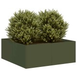 vidaXL Jardinieră verde măsline 80x80x30 cm oțel 860804
