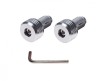 Set 2 capeti ghidon moto rotunzi, culoare argintiu, diametru 17,7 mm Cod Produs: MX_NEW AW56917BS