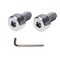 Set 2 capeti ghidon moto rotunzi, culoare argintiu, diametru 17,7 mm Cod Produs: MX_NEW AW56917BS