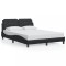 vidaXL Cadru de pat cu tăblie, negru, 140x190 cm, piele ecologică 3208177